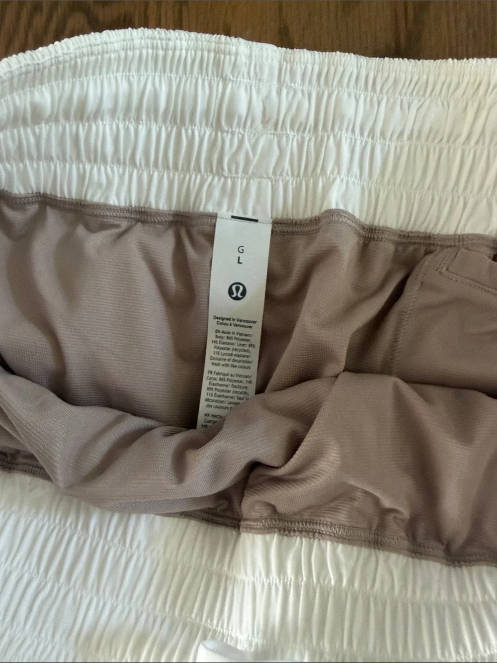 lululemon White Layered Run Shorts shake it out high-rise run short 2.5” NWT